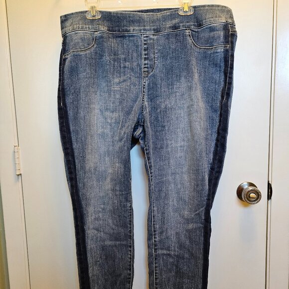 Size 18 W Lane Bryant Two Tone Jeggings - Picture 1 of 4